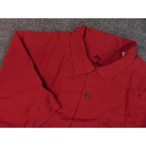 Tommy Bahama Shirt Mens Med Red Sil Relaxed Fit Casual Vacation Resort Tropical